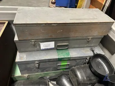 4 Metalen transportkisten – kavel bij Appelboom