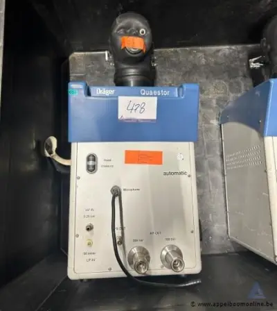 Testapparaat voor adembescherming Dräger Quaestor AG 02332, met ingangen voor MP IN (0-20 bar), LP IN (= 30 mbar), HP OUT (200 bar, 300 bar). Werki… – kavel bij Appelboom