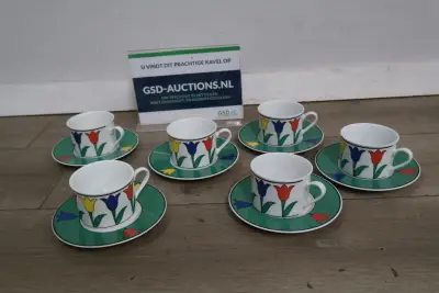6-delige kop en schotel set van Winterling Marktleuthen – kavel bij GSD Auctions, Zoeterwoude