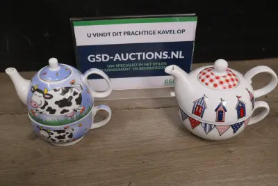 Set van 2 theepotten – kavel bij GSD Auctions, Zoeterwoude
