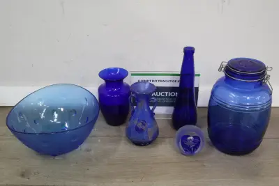 Set blauw glaswerk – kavel bij GSD Auctions, Zoeterwoude