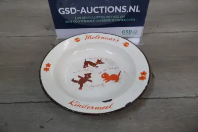 Emaille kinderschotel Molenaar's Kindermeel – kavel bij GSD Auctions, Zoeterwoude