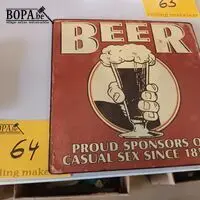 Reclame bord BEER – kavel bij BOPA Auctions, Ieper