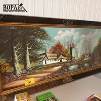 Schilderij Nederlands landschap met molen – kavel bij BOPA Auctions, Ieper