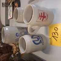 Reclame bierpotten. 4 stuks – kavel bij BOPA Auctions, Ieper