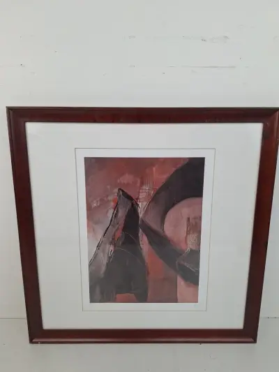 Gelimiteerde Abstract-Expressionistische Lithografie – An Vanderlinden (Gelimiteerde Oplage) – kavel bij De Kringwinkel, Waardamme