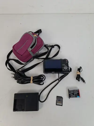 Sony Cyber-shot DSC-HX10V Compacte Digitale Camera – Complete Set met Tas en Accessoires – kavel bij De Kringwinkel, Waardamme
