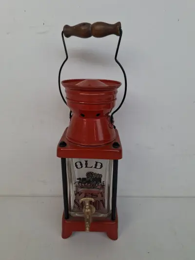 Vintage "Old West Saloon" Drankdispenser / Lantaarn – Unieke Blikvanger voor uw Mancave of Bar! – kavel bij De Kringwinkel, Waardamme