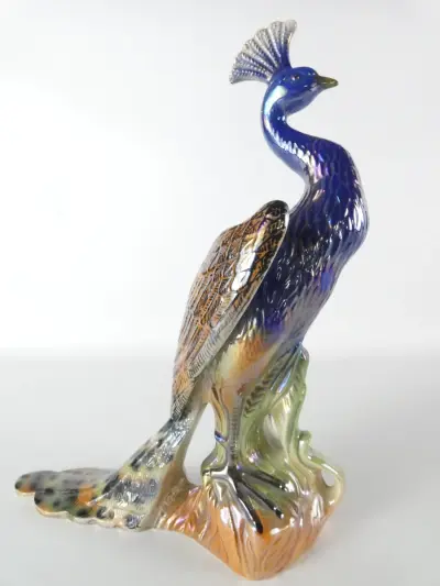 Vintage Hubert Bequet pauwenbeeld – Quaregnon – kavel bij De Kringwinkel, Heverlee