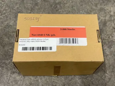 3x Haubold nietjes 40mm verzinkt 5000-pack – kavel bij XL Auctions