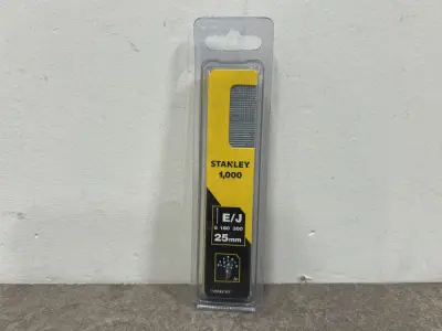 8x Stanley brads 25mm type J 1000-pack – kavel bij XL Auctions