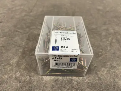 16x Ahlgrens unischroeven geelverzinkt Ø4,2x65mm 250-pack – kavel bij XL Auctions
