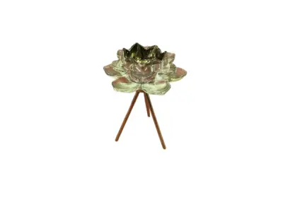 Theelichthouder Amy 18 X 12 Cm Glas Groen/Goud – kavel bij XL Auctions