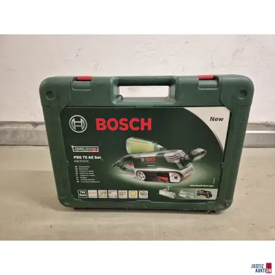 Bandschleifer Bosch PBS 75 AE Set mit Werkzeugkoffer – kavel bij Justiz-Auktion, Brandenburg an der Havel
