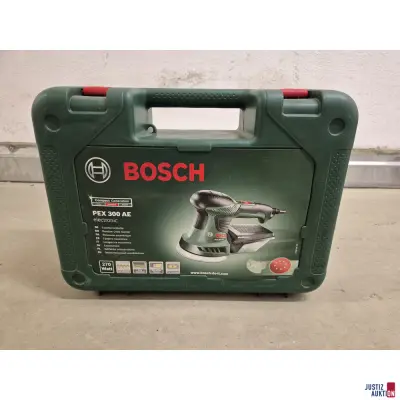 Exzenterschleifer Bosch PEX 300 AE mit Werkzeugkoffer – kavel bij Justiz-Auktion, Brandenburg an der Havel