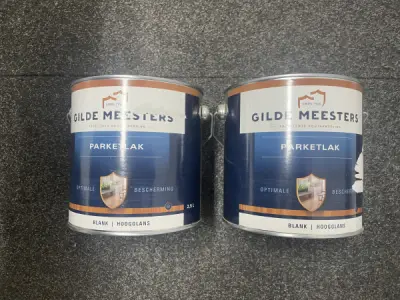 2x Gilde Meesters Parketlak Blank Hoogglans – parketlak – kavel bij XL Auctions