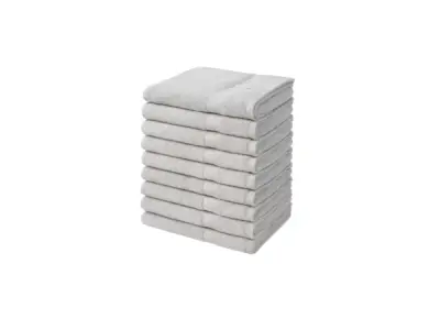 Handdoeken 50×100 cm – Set van 10 – 400 g/m² – Lichtgrijs – kavel bij XL Auctions