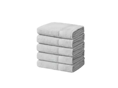 Handdoeken 70×140 cm – Set van 5 – 400 g/m² – Lichtgrijs – kavel bij XL Auctions
