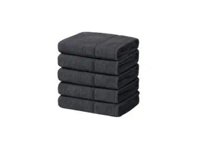 Handdoeken 70×140 cm – Set van 5 – 400 g/m² – Zwart – kavel bij XL Auctions