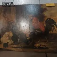 Schilderij hoenderen – kavel bij BOPA Auctions, Ieper