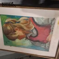 Schilderij van kind in kader – kavel bij BOPA Auctions, Ieper