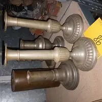 Tinnen kandelaars. 6 stuks – kavel bij BOPA Auctions, Ieper