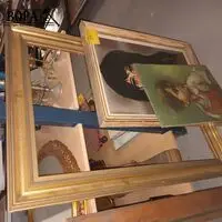 Schilderijen en kader. 3 stuks – kavel bij BOPA Auctions, Ieper