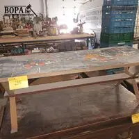 Vintage tafel met tegels Adri – kavel bij BOPA Auctions, Ieper