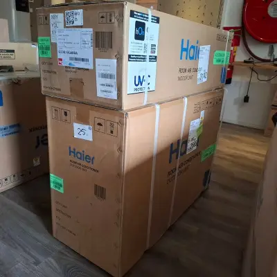 Airco binnen- en buitenunit Haier, AS35SBBHRA-MW/1U35DEBFRA-S – kavel bij Onlineveilingmeester, Hoogeveen