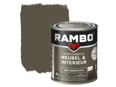 6x Pantserbeits meubel interieur mat, Rambo, vintage, riet groen, 750 ml – kavel bij Onlineveilingmeester