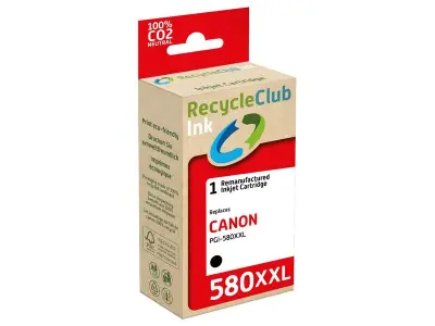 Ca. 18x Cartridge voor Canon PGI-580 Zwart, RecycleClub, zwart – kavel bij Onlineveilingmeester