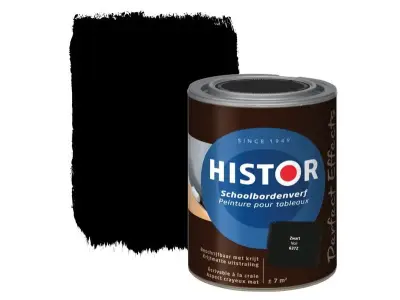 6x Schoolbordenverf mat, Histor, perfect effects, zwart, 1l – kavel bij Onlineveilingmeester