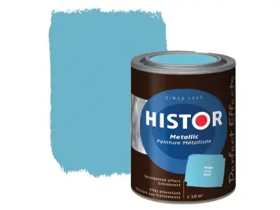 6x Muurverf, Histor, perfect effect, metallic oceaan, 1 l – kavel bij Onlineveilingmeester