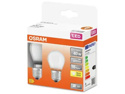7x E27 LED lamp, Osram, 4w 2700k – kavel bij Onlineveilingmeester