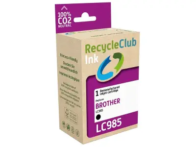 Ca. 16x Cartridge Brother LC-985, RecycleClub, zwart – kavel bij Onlineveilingmeester
