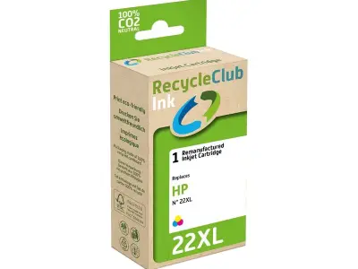 6x Cartridge compatibel met HP 22 Kleur, RecycleClub – kavel bij Onlineveilingmeester