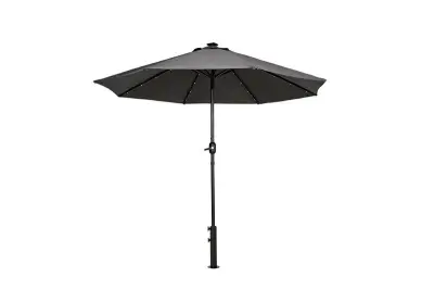 3x Led parasol 2.7 meter Feel Furniture, donkergrijs – kavel bij Onlineveilingmeester, Hoogeveen