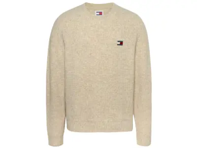 Tommy Jeans Waffle Sweater Ancient White Melange - M – kavel bij XL Auctions