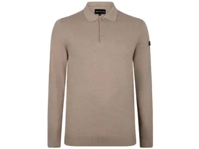 Presly & Sun Brad Long Sleeve Knitted Polo Taupe - 3XL – kavel bij XL Auctions