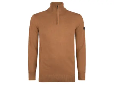 Presly & Sun Lewis Zip Knitted Pullover Camel - L – kavel bij XL Auctions