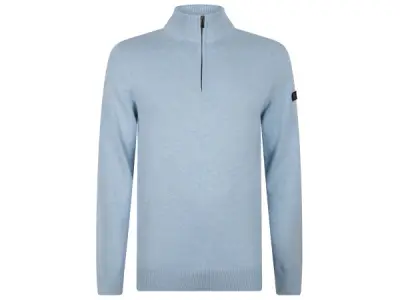 Presly & Sun Lewis Zip Knitted Pullover Sky - 3XL – kavel bij XL Auctions