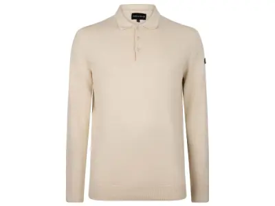 Presly & Sun Brad Long Sleeve Knitted Polo Beige - XXL – kavel bij XL Auctions