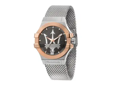 Maserati Potenza Zilver/Rose 42mm – kavel bij XL Auctions