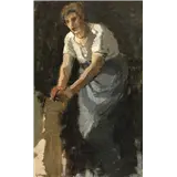 George Hendrik Breitner – Wasdame, gesigneerd linksonder, olieverf op doek op paneel, 37.5 x 23 cm – kavel bij Venduhuis De Eland