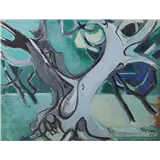 Edouard Pignon – “Boomgaard”, gesigneerd en gedateerd '51 rechtsonder en verso voorzien van een atelierstempel, olieverf op doek, 50 x 65 cm – kavel bij Venduhuis De Eland