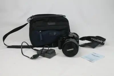 Canon EOS 400D Digital van 2006 met Tamron XR Di Lens – kavel bij De Kringwinkel, Brecht