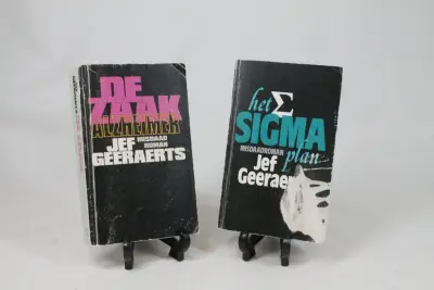 2 Misdaadromans - Jef Geeraerts (gesigneerd) – kavel bij De Kringwinkel, Brecht