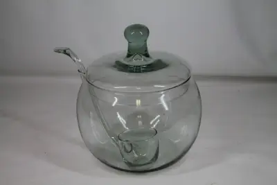 Vintage glazen punchbowl – kavel bij De Kringwinkel, Brecht