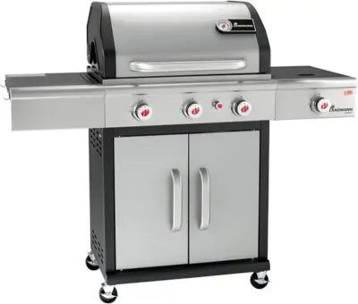 Landmann Triton Maxx P.3.1 RVS Gasbarbecue – 3 Branders + Zijbrander Landmann – kavel bij Onlineveilingmeester, Zutphen