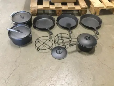 Partij gietijzeren Dutch Oven pannen El Fuego, zwart – kavel bij Onlineveilingmeester, Zutphen